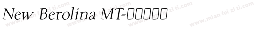 New Berolina MT字体转换